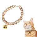 Cat & Puppy Don Chain Collar with Bell Aluminum Chain (9.5 inch Length Chain). 