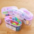 Multifunctional household sewing box set high-grade hand-sewn portable small sewing kit plastic front box. 
