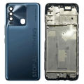 Tecno Spark 8T Middle Frame Housing With Side Button and Camera Lens Complete Body Casing Replacement For Spark 8T - Blue. 