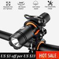 360°Rotation Bicycle Light Bracket Cycling Clip Clamp Flashlight MTB Holder Universal Bike LED Light Flashlight Mount Holder. 