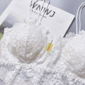 SHOPBOP Lace Floral Bra Padded Breathable Bralette Wriless Longline Bra Women's Tank Top for Girls One Size 28-34. 
