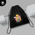 Supreme Man Black Drawstring Bag For Boys & girls. 