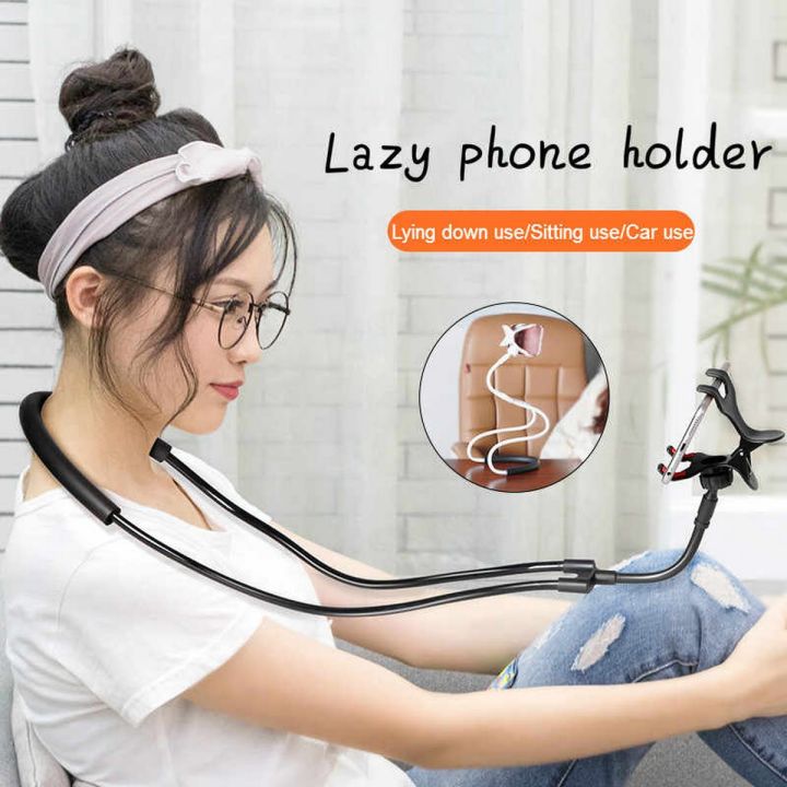 Lazy Hang Phone Holder 360 Degree Rotation Hanging On Neck Lazy Bedside Phone Holder Diy Free Rotating Table Smart  Mount Stand  Lazy Bracket Universal Flexible Neck Hanging Phone Holder Rotating Bracket Flexible Lazy Hanging On Neck Phone Holder