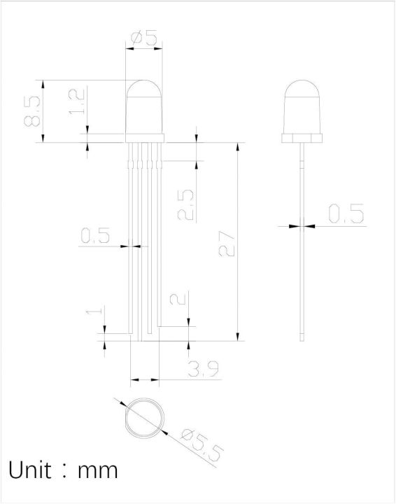 5mm%20RGB%20Tri-Color%20(Red%20Green%20Blue%20Multicolor)%204Pin%20LED%20Diodes%20Common%20Cathode%20Diffused%20Round%20Lens%2029mm%20Long%20Lead,%20Light%20Emitting%20Diodes%20-%20Image%202