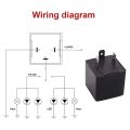 LKPCIGCXM 2PC 12V 3Pin Car Flasher Relay CF13 JL-02 Fix LED Light Turn Signal Indicator Hyper Flash. 