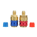 2pcs R134A High Tools DIY Low Quick Coupler Connector Adapter Type Auto AC Manifold Gauge. 