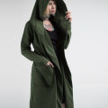 pop it Men Women Cardigan Hooded Cloak Cape Coat Long Jacket Trench Outwear Overcoat. 