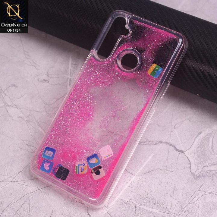 realme-5-cover-pink-design2-trending-liquid-glitter-floating-social