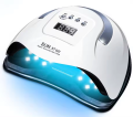 SUN X7 MAX Double Hands Max Professional UV LED Nail Lamp - 228w, 57pcs bulb Mini Size with Smart Auto Sensor, USB Plug, and LED UV Dual Light Source for Nail Art, Gel Nail Polish, and Curing.. 