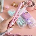 MINI HAIR STRAIGHTENER Traveling Electronic flat iron aluminium plates portable new mini hair iron car EASY charge mini Small hair straightener multicolor. 