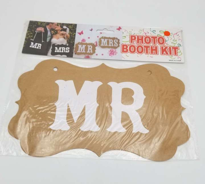 MR MRS PHOTO BOOTH PROP CHAIR SIGNS WEDDING RECEPTION DECORATION