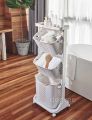 3 Tier Rolling Laundry Cart With Laundry basket and Wheel Washing Hamper Storage. 