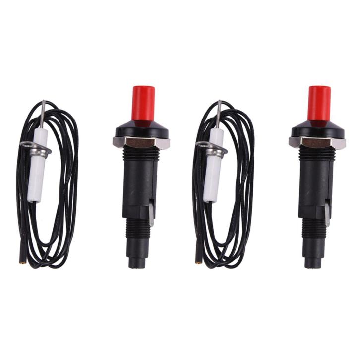 2X Piezo Ignition Set with Cable 1000Mm Long Push Button Lighters