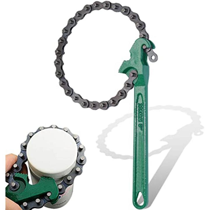 9 Inch Heavy Duty Oil Filter Chain Wrench Reversible Oil Filter Tool ...