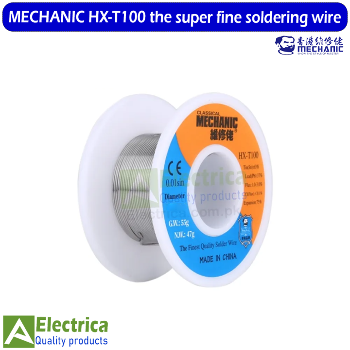 MECHANIC%20HX-T100%20Lead-Free%20Solder%20Tin%20Wire%200.5mm%2055g%20Low%20Melting%20Point%20Welding%20Soldering%20Wire%200.5mm%20Dia%20BGA%20Repair%20Tools%20by%20Electrica%20-%20Image%202