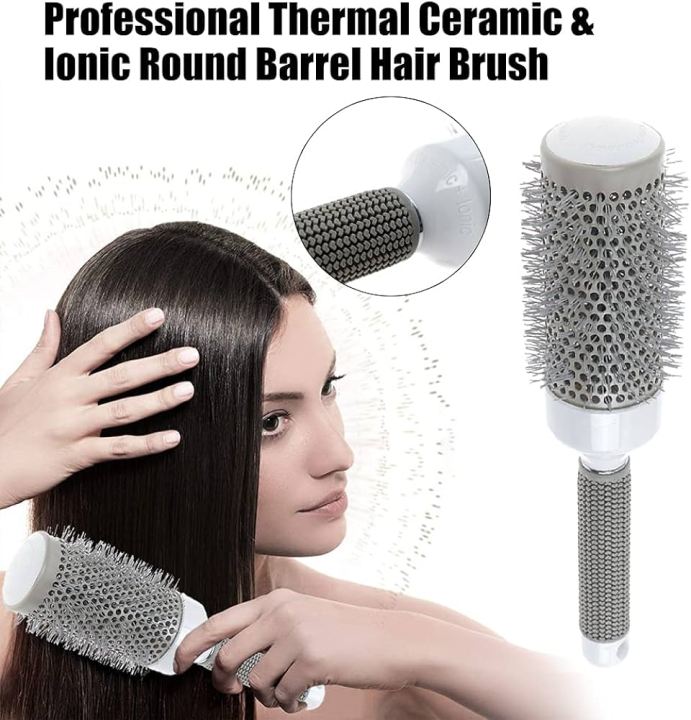 Nano Technology Ceramic + Ionic Hair Salon Styling Brush -Grey (32mm)