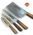 4 PCS QURBANI KNIFE SET- 1KG RAHAT KAMANI TOKA - 3 PCS RAHAT J2 STEEL MADE PROFESSIONAL BUTCHER KNIVES- HIGH QUAITY KNIVES AND CLEAVER FOR PROFESSIONAL USE - WOODEN HANLDE FOR BETTER GRIP AND IMPORTED MATERIALS USE. 