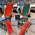 IPhone_ 12 Pro Cover - Green - Luxury Gold Plating Diamond Cut Wristband Holder Soft Shiny Silicone Case. 