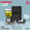 Lenovo Mobile Charger Adapter - USB Type C Data Cable (95Cm) - 3A Adapter Output - Fast Andriod Charger - 15W - Qualcomm Quick Charge 3.0 - Fast Charging Enabled - Wall Charger - Turbo Charge - Model SC-21 & R3.0 - Black. 