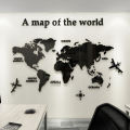 3D Mirror World Map Art Removable Wall Sticker Acrylic Mural Decal Home Decor Fengshi. 
