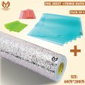 Aluminum Foil Sheet 40x200CM and  Fridge Mat 30X45CM (pack of 2), Aluminum Foil Sheet and Fridge Mat Foil Sticker Wallpaper Roll, Stove Cabinet Wall Aluminum Sheet DIY Wallpaper, Stove Decor, Self Adhesive Foil Wallpapers - Silver by Muhandisaan Trading. 