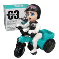 Stunt Tricycle Toy In Two Random Colors For Kids/ Electric Tricycle 360 ​​Degree Rotating Stunt Boy Bicycle Music & Light/ Battery Operated Bump & Go Stunt Bike Boy Tricycle With One Wheeling Stunt Head Swingable Perfect For Gifts To Baby & Toddler. 