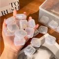 Mini Portable Plastic Transparent Square Jewelry Storage Case Container with Lid for Beads Jewlery and Cards. 