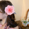 style large flower side rose hair clip retro fashion large red rose clip party beach hair accessories women's hair clip. 