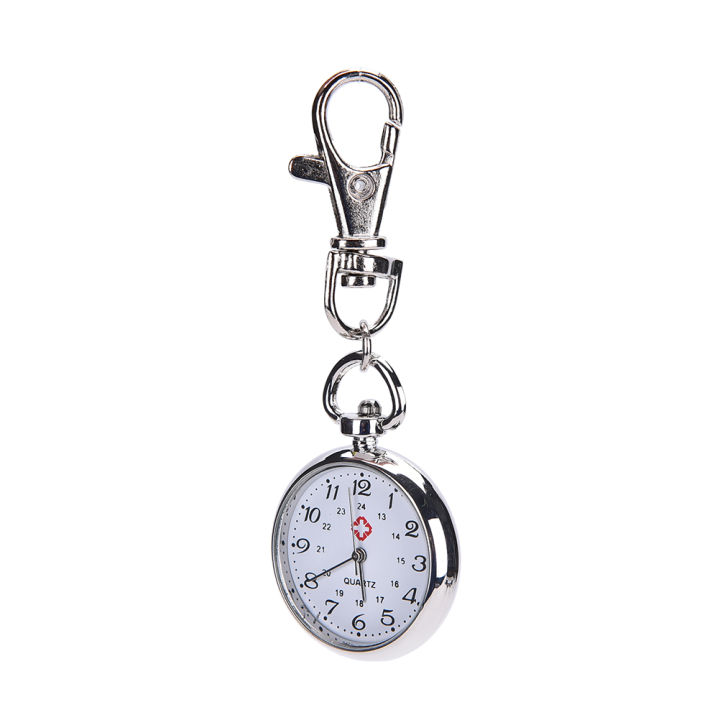 Stainless steel quartz pocket watch cute key ring chain New Gift collogo