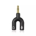 Bluewow HD11 Audio Extension Cable Headphone Splitter for Computer 3.5mm Female to 2 Male 3.5mm Mic U Splitter Headset to PC Adapter. 