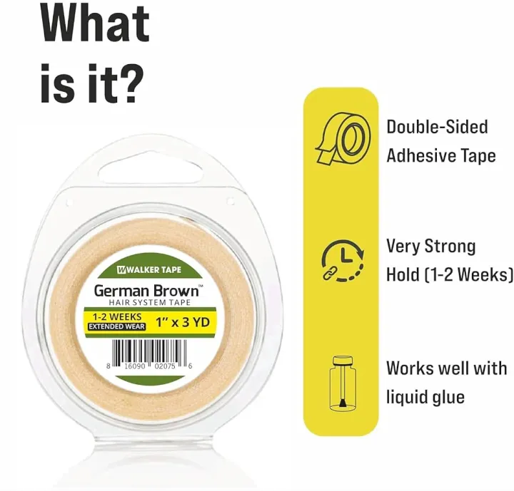 Walker%20Tape%20Ultra%20Hold%20German%20Brown%20Cotton%20Hair%20Patch%20Tape%203%20Yards%20%7C%20Maximum%20Hold%202+%20Weeks%20(30+%20Days%20with%20Glue),%20Water%20&%20Sweat%20Resistant,%20Skin%20Safe,%20Easy%20To%20Apply%20&%20Remove%20-%20Image%202