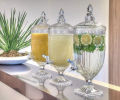 4L Glassware Water Dispenser Colorfull - Juice Dispenser -Clear Glass. 