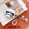 Star Wars Suitable for AirPods 1/2 AirPods Pro Earphone Sleeve Silicone Bluetooth Headset Protective Case. 