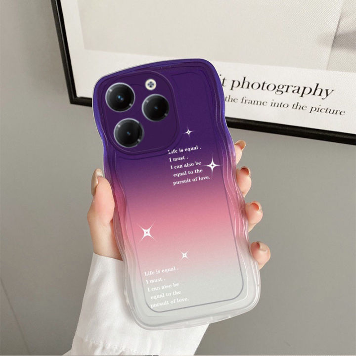 Gradient Color Case Tecno Spark Go 2024 BG6 / POP 8/ Tecno Spark 20C BG7 /Spark 20 KJ5 Big Wave Phone Case