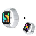 Original Haylou RS4 Plus SmartWatch Black/Gold/Silver With Dual Straps (Magnetic + Silicone). 