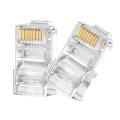 RJ45 CAT5 & CAT5E Pass Through Modular Plug Network Connector (25 Pieces). 