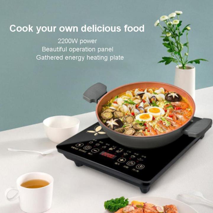 Induction Cooker 2200 Watt Induction Cooktop Electric Burner stove ceramic 8 cooking single stove easy touch screen