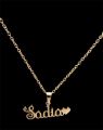 BEAUTIFUL SADIA NAME NECKLACE FOR GIRLS ADJUSTABLE GOLDEN IMPORTED BEAUTIFUL LOCKET FOR WOMEN / GIRLS METAL QWIS-2375-20 QUALITY WEB STORE. 