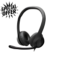 Logitech H390 Wired USB Headset for PC/Laptop - Noise-Canceling Microphone, Comfort Over-Ear, Budget-Friendly Stereo Headphones, Ideal for Work & Reviews - Best Price & Quality. 