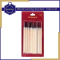 Keep Smiling 10pcs Woodcarving Chisel Set Wooden Handle Hand Carving Tool Wood Carving Tools Art Supplies. 