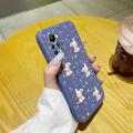 chenyyka for Infinix Note 11 Pro Case Fashion Cartoon Broken Flower Rabbit New Design Thin Liquid Silicone Phone Case Side Square Edge Casing Pattern Softcase Full Back Cover Camera Shockproof Protect Cases. 