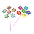 Kids 6 petals Plastic Flower Windmill Toy Outdoor Toys For Children Wind Spinner. 