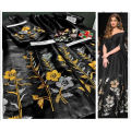 Kamal Trader Katan Silk 2-Piece Unstitched Embroidered Suit for Women – Shirt & Plain Trouser | Party Wear | New Trendy Design 2025. 