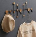 Nordic Cast Iron Dots Wall Hooks Antique Finish Metal Clothes Hanger Rack Wall Hook for Room Decor Wall Mounted Hook Hanging Shelf Rack for Key Holder Charging USB Cable Key Customized by ZMT Traders. 