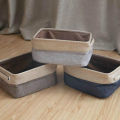 Nordic linen storage basket desktop sundries storage box cosmetics snack basket remote control storage WF1020. 