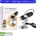 3 in 1 USB Type 50x to 1600x Magnification USB Digital Microscope with OTG Function 8-LED Light Magnifying Glass Magnifier with Stand for Mobile Phone Repair by Electrica. 