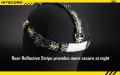 【ETOP】New Nitecore HB02 Flashlight Headband Elastic Anti-slip Nylon Strap Black Head Belt With 3 Adjustable Torch positioning loop. 