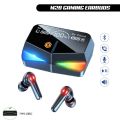 M28 Wireless Earbuds, Sports Gaming Earphones, TWS Touch Control LED Display Wireless Earphone For Games, Sport Headsets with Power Bank, Wireless Bluetooth Colorful Light Earphone. 