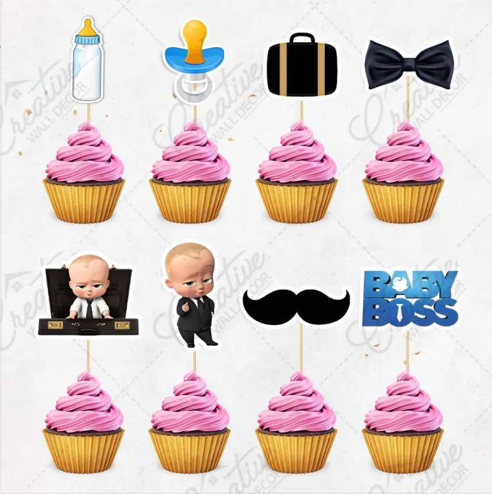 Boss%20Baby%20Theme%20Cupcake%20Toppers%20Pack%20of%2012%20Perfect%20for%20Birthday%20Party%20Celebration%20&%20cake%20Decoration%20Supplies%20-%20Image%202