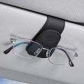 【HOT】 Magnetic Leather Eyeglass Hanger Clip Universal Car Sunglasses Holder Magnetic Eyeglass Hanger Clip For Cars Ticket Card Clip. 
